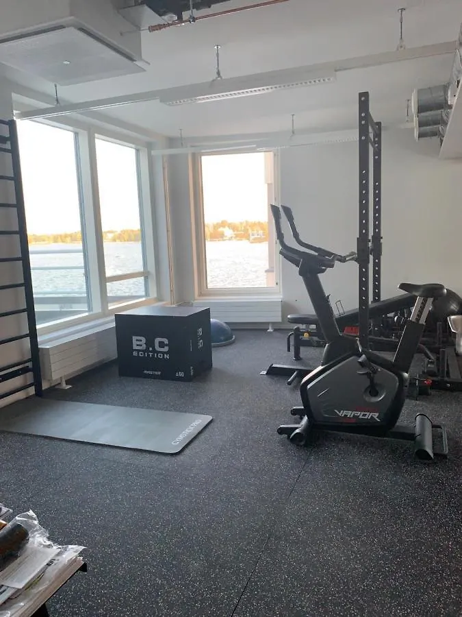 公寓 Sea View Lux Kalasatama Romantic Studio - Balcony & Coffee& Tee, Wifi, Gym &Sauna 赫尔辛基