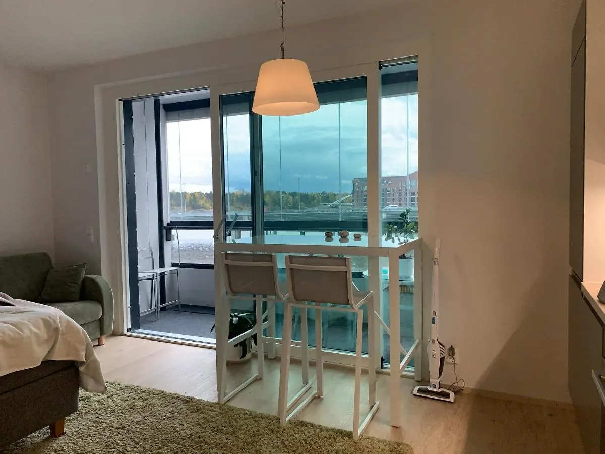 Apartment Sea View Lux Kalasatama Romantic Studio - Balcony & Coffee& Tee, Wifi, Gym &Sauna Helsinki